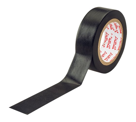 Изображение товара ПВХ изолента AurA черная, 130 мик x 19 мм, в мотке 10 м ZTC-P110B