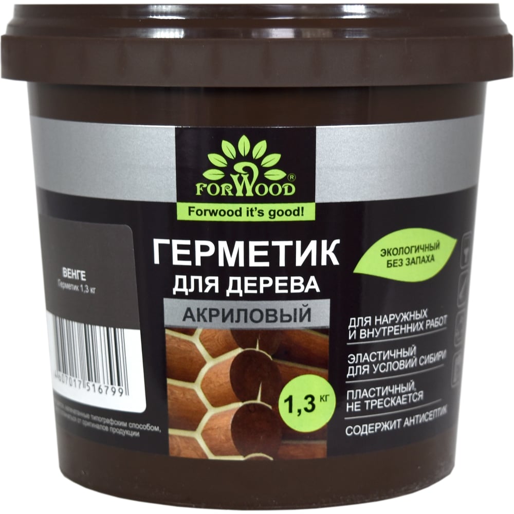 Изображение товара Герметик для дерева Forwood ВДАК-1501 венге 1,3 кг