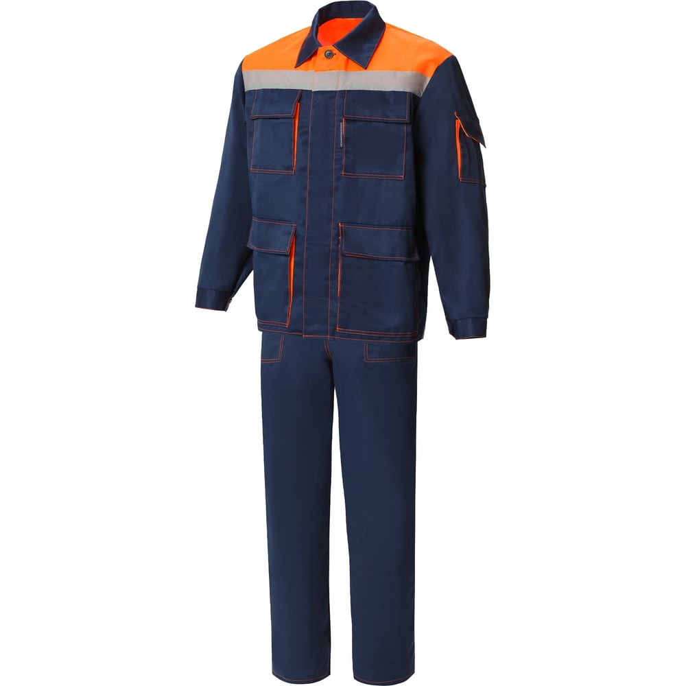 Изображение товара Костюм СОЮЗСПЕЦОДЕЖДА Коммунальщик темно-синий/оранжевый р. 60-62