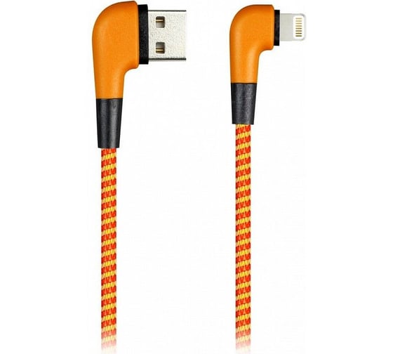 Изображение товара Дата-кабель SMARTBUY 8pin SOCKS L-TYPE, оранжевый, 2 А, 1 м iK-512NSL orange