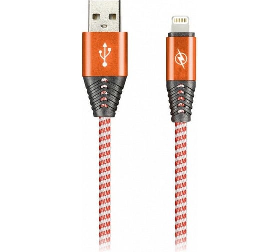Изображение товара Дата-кабель SMARTBUY 8pin HEDGEHOG красный 2 А, 1 м iK-512HH red
