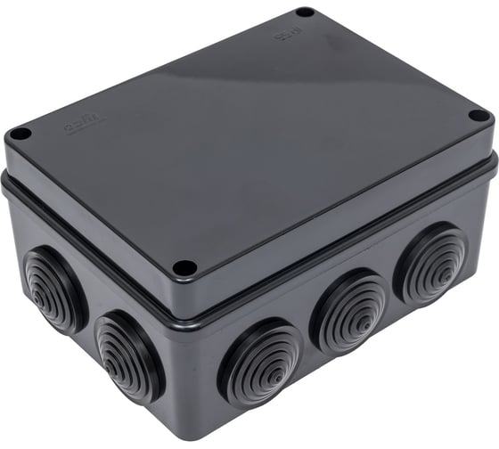 Изображение товара Коробка распаячная Рувинил для открытой проводки Тусо150x110x70мм черная УХЛ1 67053Ч