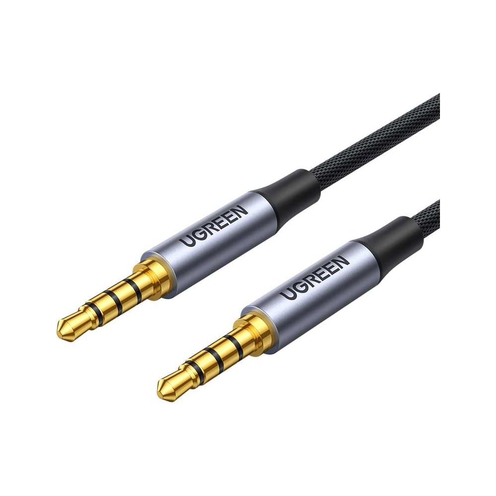 Изображение товара Кабель Ugreen AV183 3.5mm Male to Male 4-Pole Microphone Audio Cable 2м черный