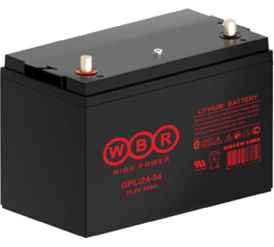 Изображение товара Аккумуляторная батарея литиевая WBR LiFePO4 GPLi24-54 24 В 54 Ач УТ-00002401