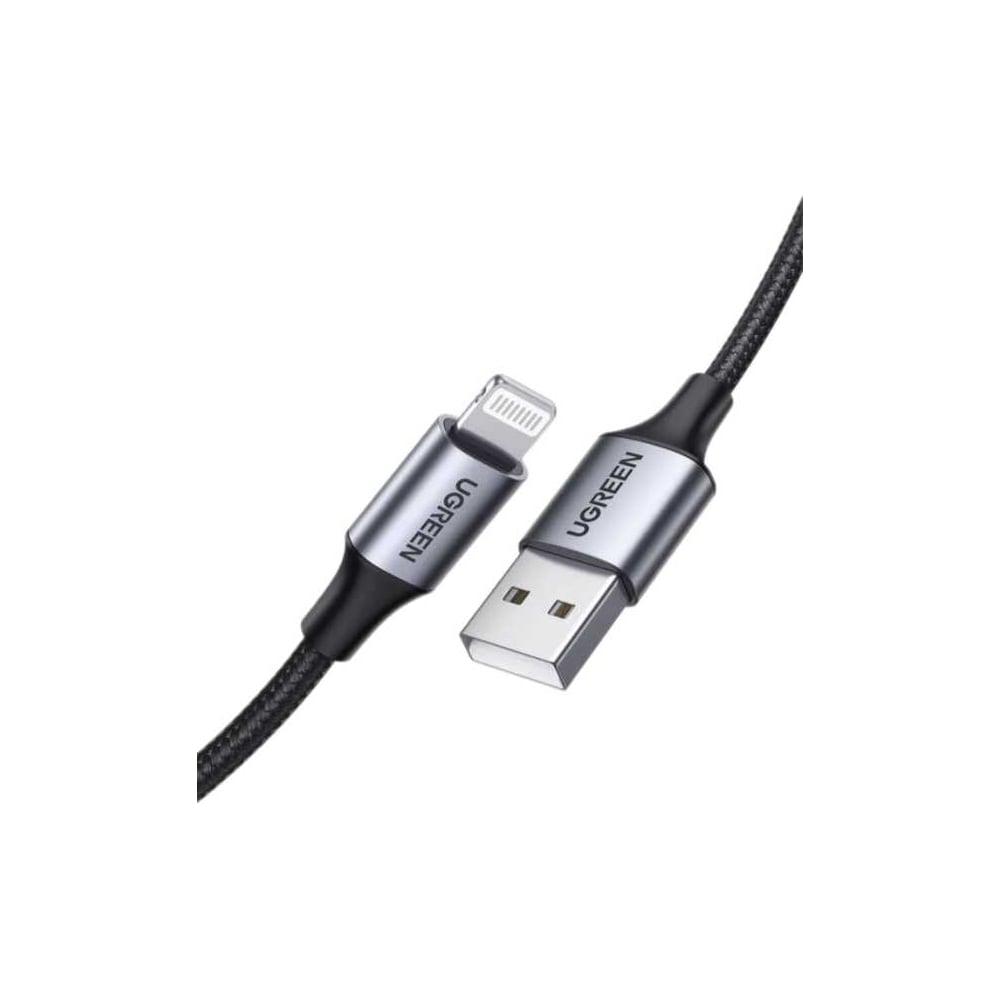 Изображение товара Кабель Ugreen US199 Lightning to USB-A 2.0 Cable, 2м, черный 60158