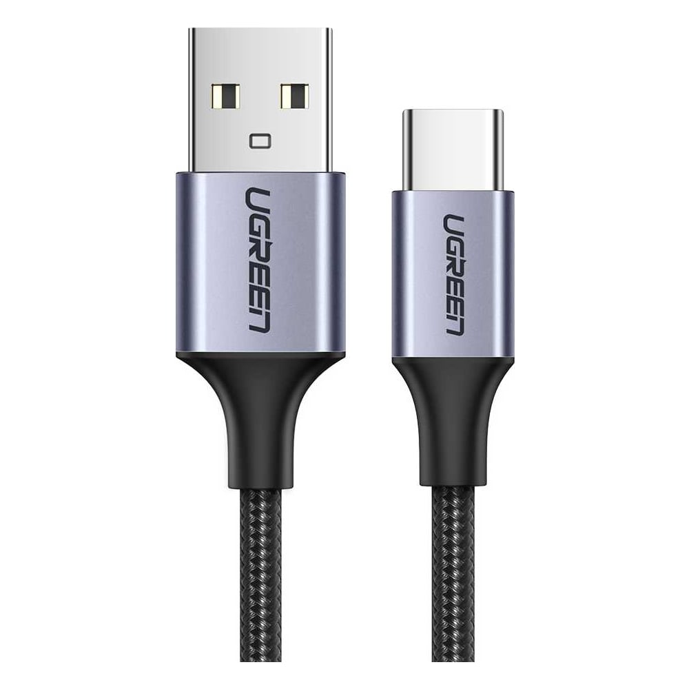 Изображение товара Кабель USB-C Ugreen US288, USB 2.0, 0.25 м, черный, серебро