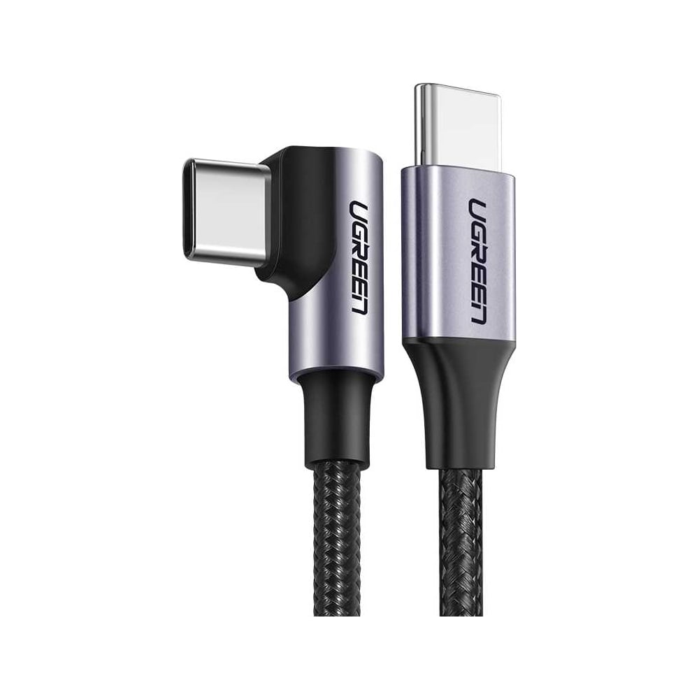Изображение товара Угловой USB-C кабель Ugreen US255 0.5м для быстрой зарядки и передачи данных