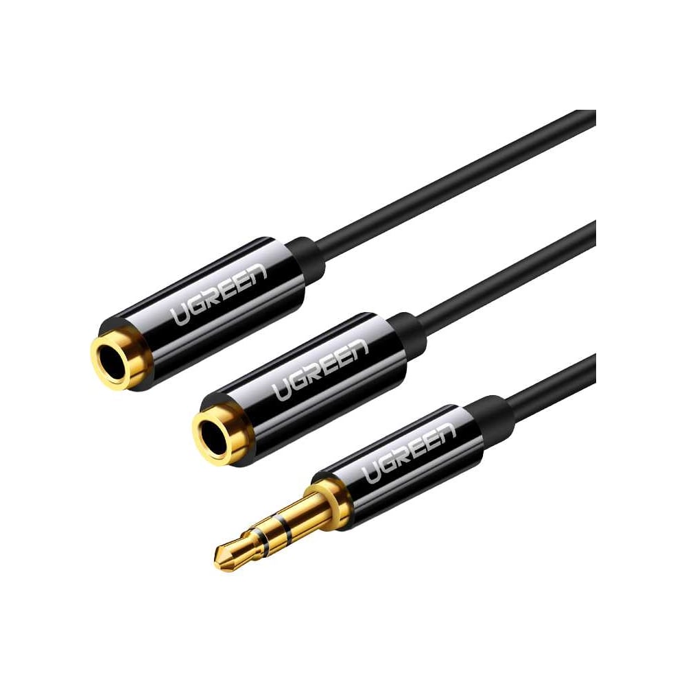 Изображение товара Кабель-сплиттер Ugreen AV134 3.5mm аудио кабель 20 см черный