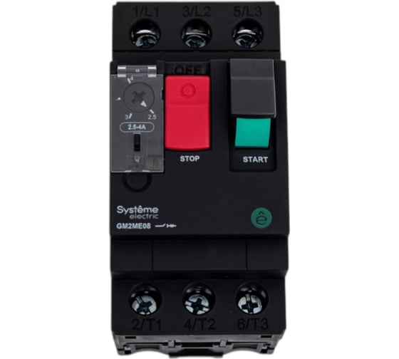 Изображение товара Автоматический выключатель Systeme Electric ЗАЩ.ДВ. GM2ME 2.5-4.0A КОМБ.РАСЦЕПИТЕЛЬ КНОП.УПР. (GV2ME08) (ранее GV2ME08) GM2ME08