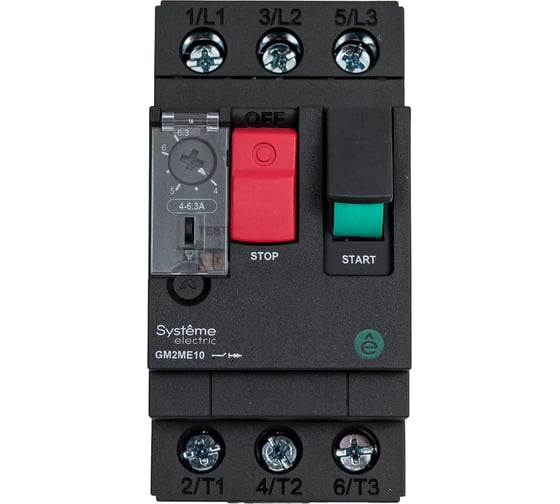 Изображение товара Автоматический выключатель Systeme Electric ЗАЩ.ДВ. GM2ME 4.0-6.3A КОМБ.РАСЦЕПИТЕЛЬ КНОП.УПР. (GV2ME10) (ранее GV2ME10) GM2ME10