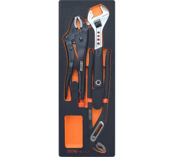 Изображение товара Набор шарнирно-губцевого инструмента CUSTOR 3 предмета, в ложементе VCS1/4 PRO-3-2