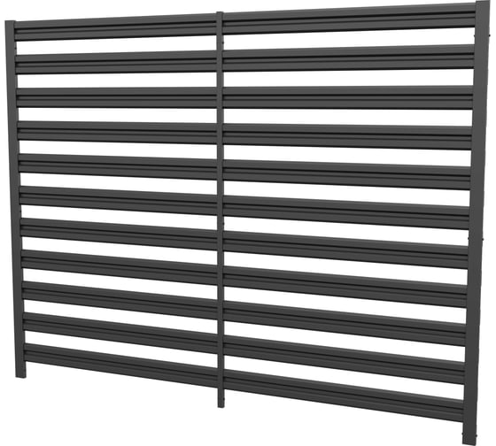 Изображение товара Секция ограждения МЕТАЛЛИК и КО ГОРИЗОНТ 2000x2500 (RAL 7024) двустор. О0000115620