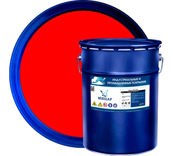Изображение товара Эмаль Мицар КО-174 20 кг, красный 00000002242
