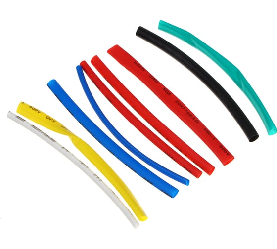 Изображение товара Набор термоусадочных трубок ЕРМАК 10 штук, 2:1 690-181