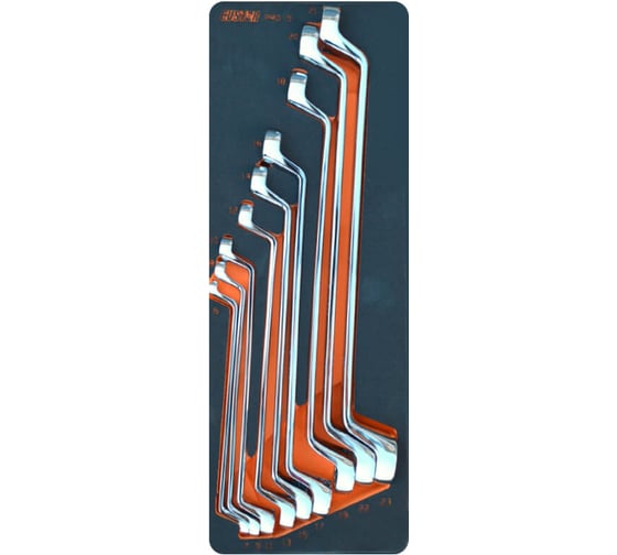 Изображение товара Набор накидных ключей CUSTOR 75 град, 9 предметов, в ложементе VCS1/4 PRO-5