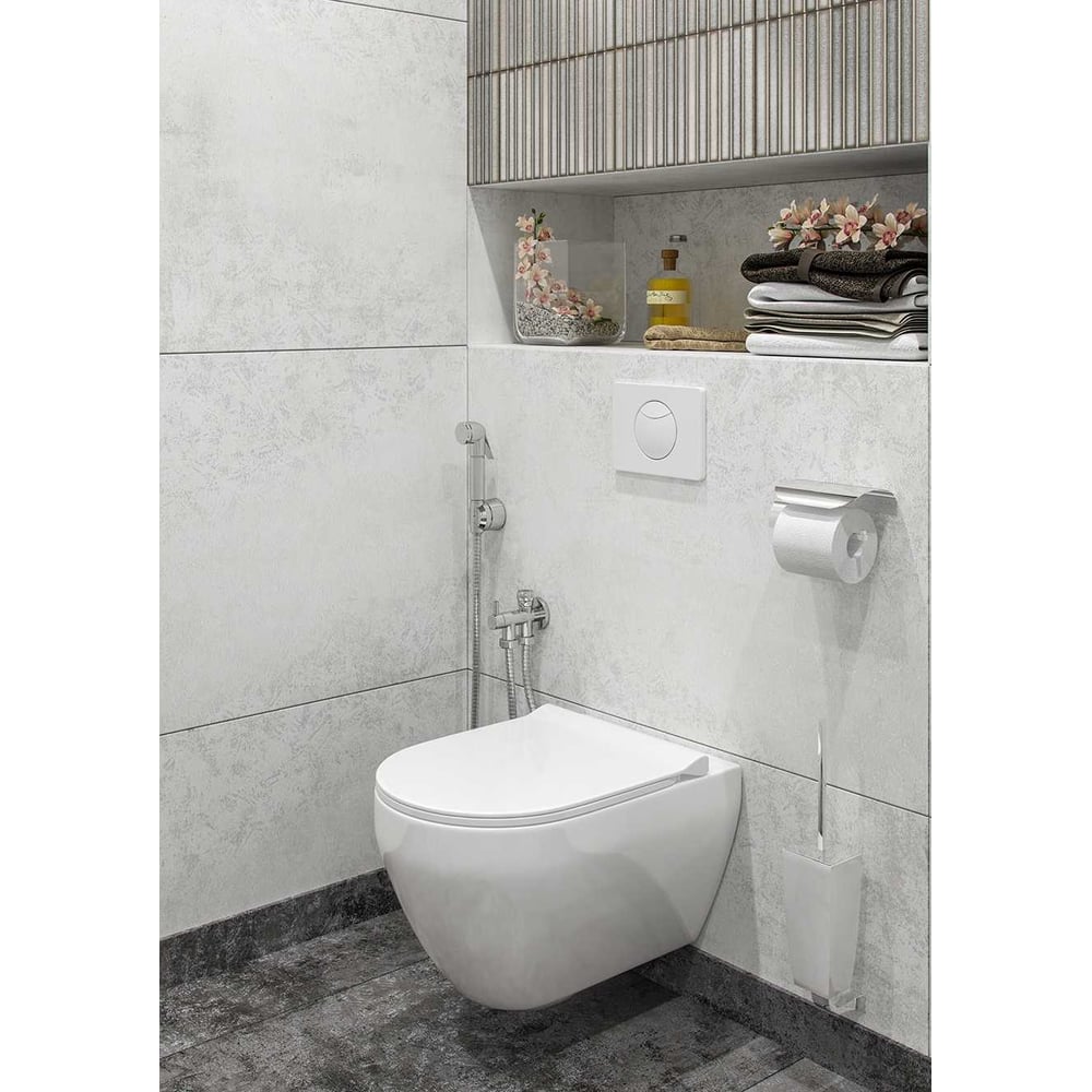 Унитаз Gesso Деймос HOME De Luxe с сиденьем микролифт, комплект крепежей для подвесного унитаза 9 021 118