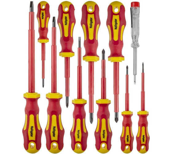 Изображение товара Отвёртка Navigator 95 262 NHT-Otd01-H11 (диэлектрическая, набор 11 шт) 95262