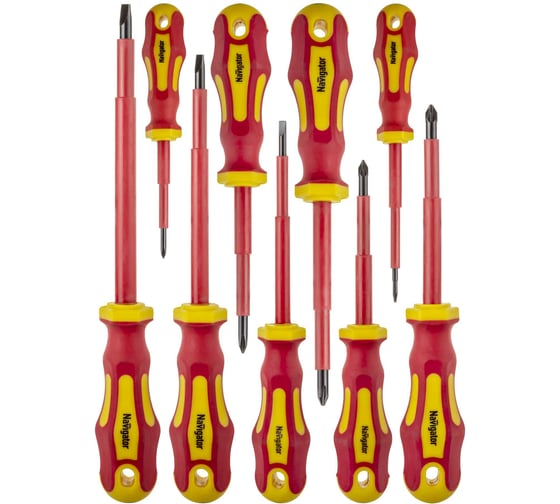 Изображение товара Отвёртка Navigator 95 000 NHT-Otd01-H9 (диэлектрическая, набор 9 шт) 95000