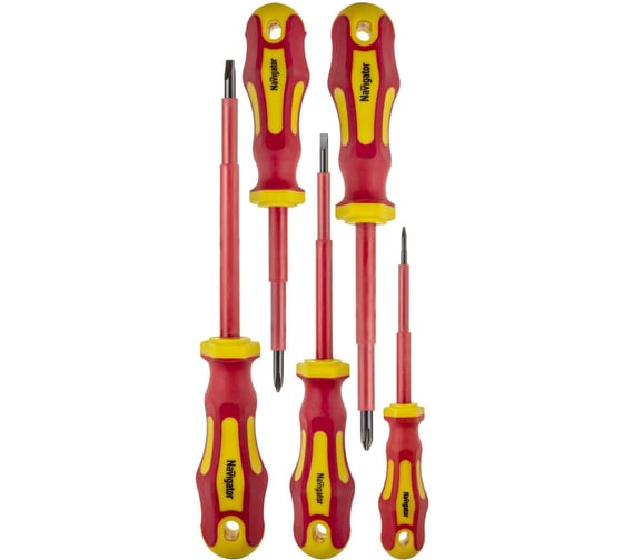Изображение товара Отвёртка Navigator 93 000 NHT-Otd01-H5 (диэлектрическая, набор 5 шт) 93000
