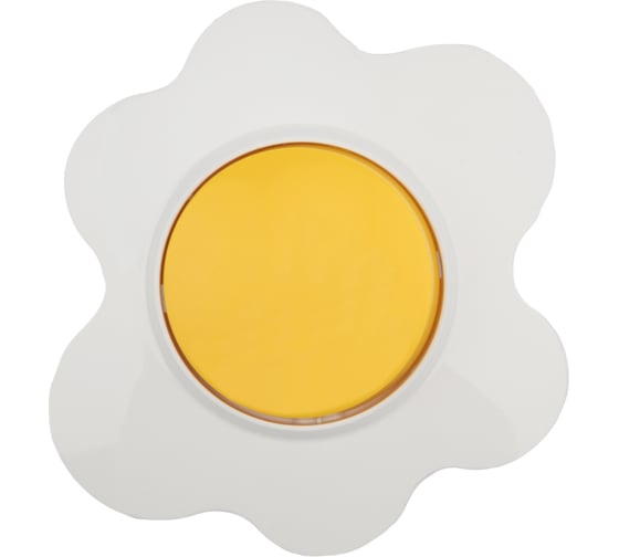 Изображение товара Одноклавишный выключатель KRANZ Яичница, скрытая установка, желтый/белый KR-78-0629