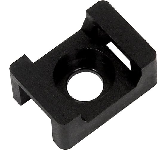 Изображение товара Площадка IEK ПМ 22x16x4мм под винт черная (100шт) UHP33-22-16-4-100-K02