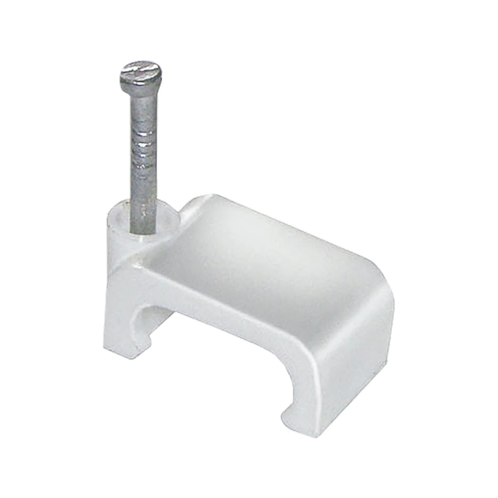 Изображение товара Скоба IEK 5 мм плоская пластиковая (20шт) USK21-05-020