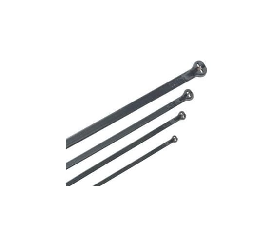 Изображение товара Хомут IEK Хку 2,5x160мм со стальным замком черный (100шт) UHH34-D025-160-100-K02