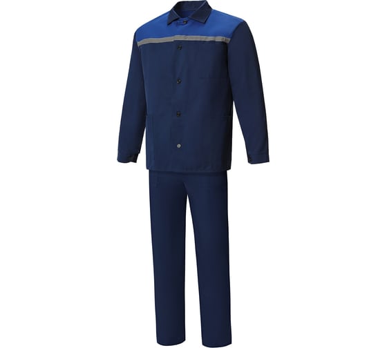 Изображение товара Костюм строителя СОЮЗСПЕЦОДЕЖДА эконом темно-синий/василек, р. 52-54/рост 182-188 2000000057811