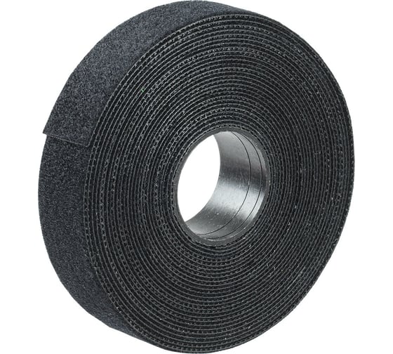 Изображение товара Хомут-липучка IEK ХКл 20мм черный (5м/ролл) UHL11-20-5M-K02