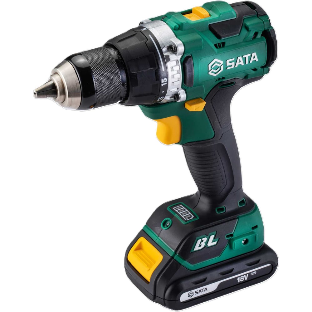 Аккумуляторная бесщёточная дрель -шуруповёрт 18V Sata SC51011