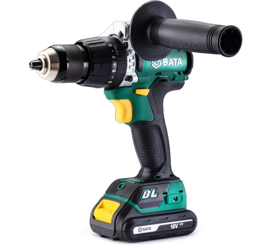 Изображение товара Аккумуляторная бесщёточная ударная дрель -шуруповёрт 18V Sata SC51012