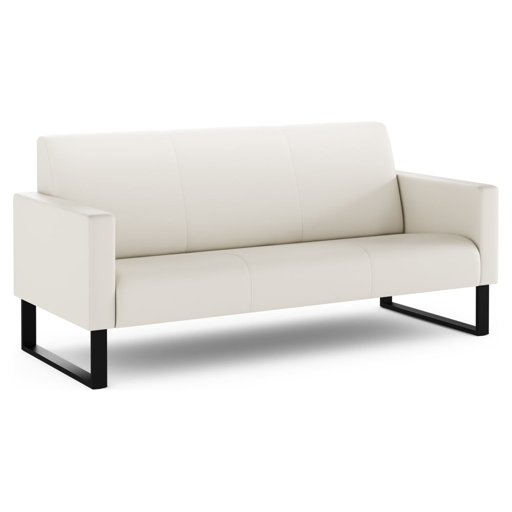 Изображение товара Офисный диван прямой MOON 158 3 места из эко-кожи белый