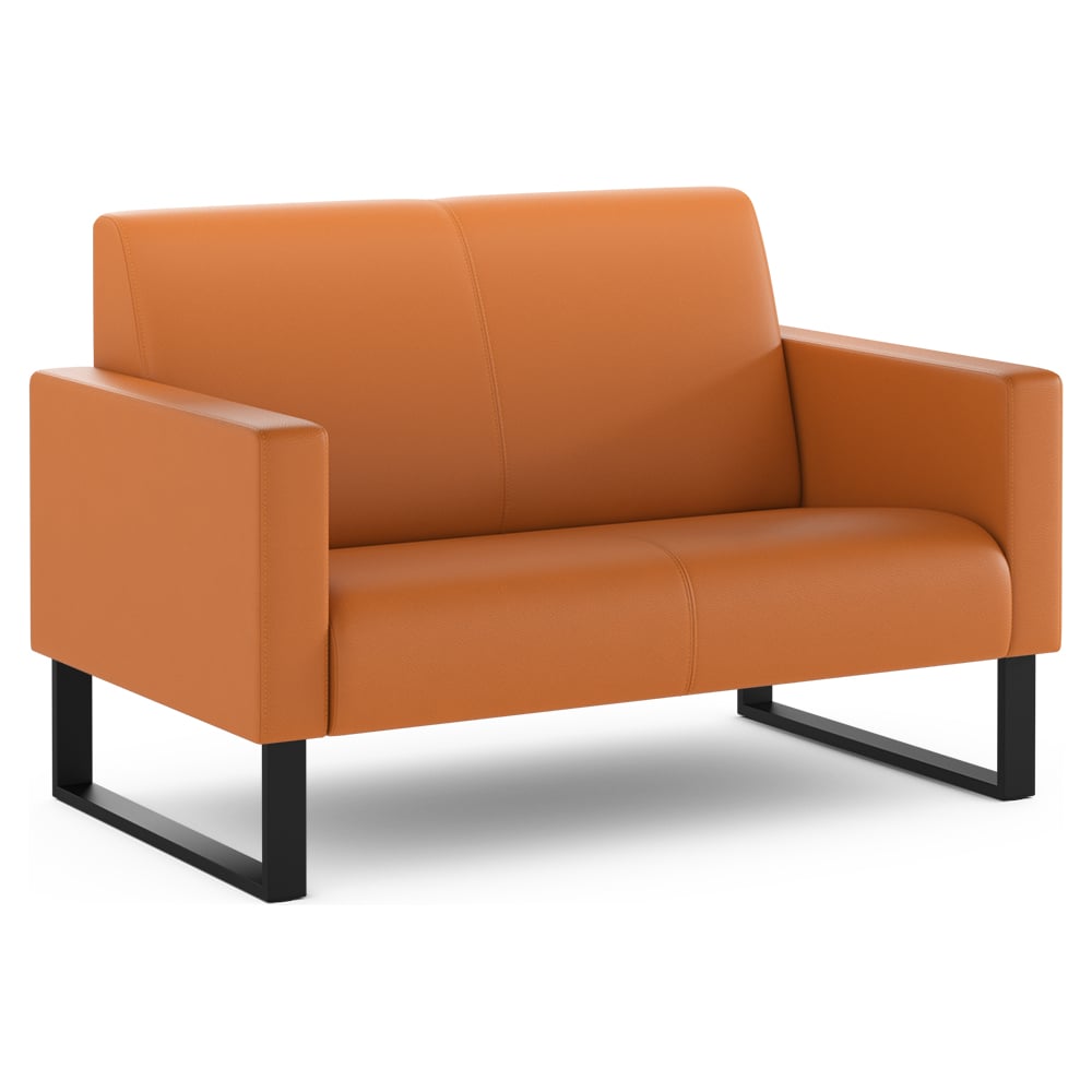 Изображение товара Диван офисный прямой MOON 158 0158223167 оранжевый на 2 места