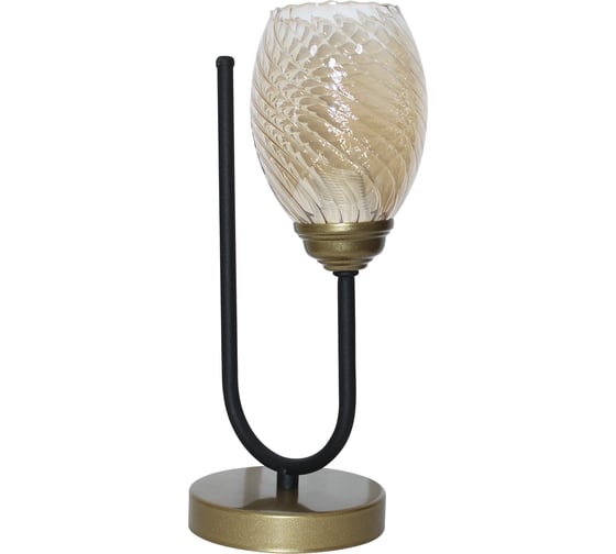 Изображение товара Светильник настольный ЭЛЕТЕХ Юна ННБ 63-60-019 черн.муар.зол/шнур черн. Е14 (Плафон 8264) _ИМ_ 1005405431