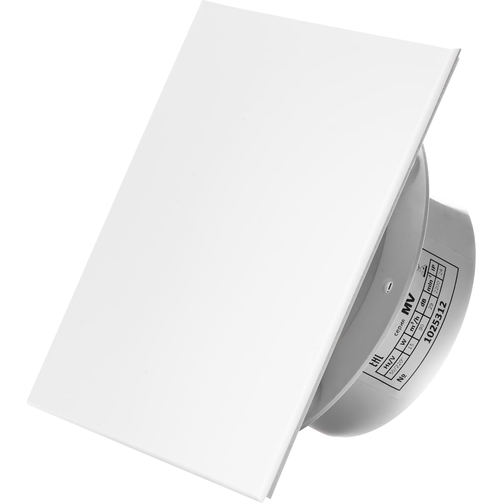 Изображение товара Вытяжной вентилятор SlimVent МV 100 белый пластиковый потолочный настенный