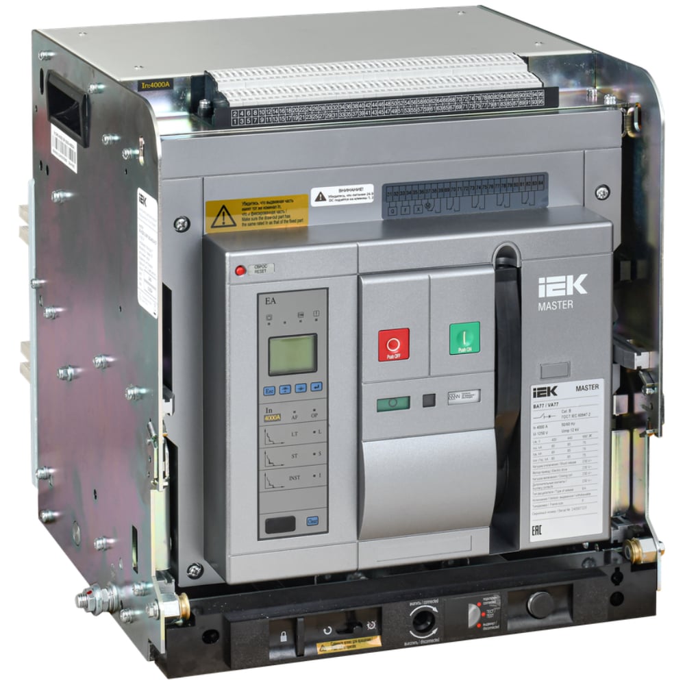 Изображение товара Воздушный автоматический выключатель IEK AC ВА77 W3P F 85кА 4000А EA акс. MASTER MI-ACB10-3WF-085-4000-ACF