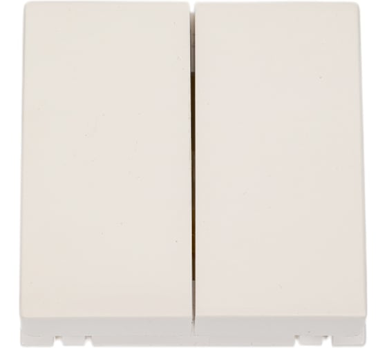 Изображение товара Выключатель Systeme Electric В45 СУ 2клавишный для кабель-канала, белый RAL9010 VN5U-242-BE