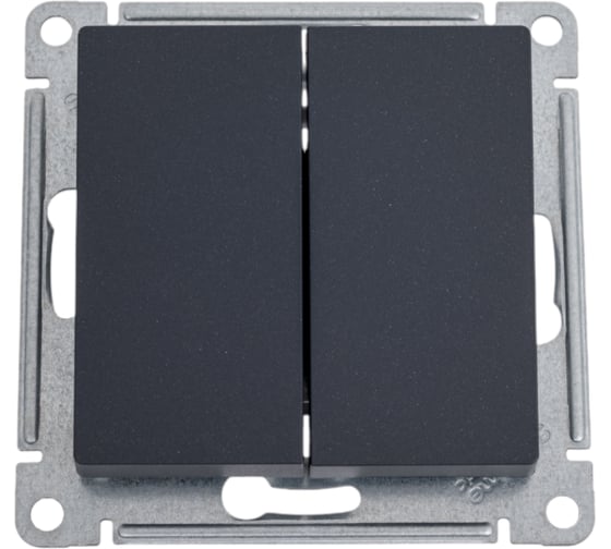 Изображение товара 2-клавишный выключатель Systeme Electric ATLASDESIGN с самовозвратом, 10АХ, механизм, БАЗАЛЬТ ATN001417