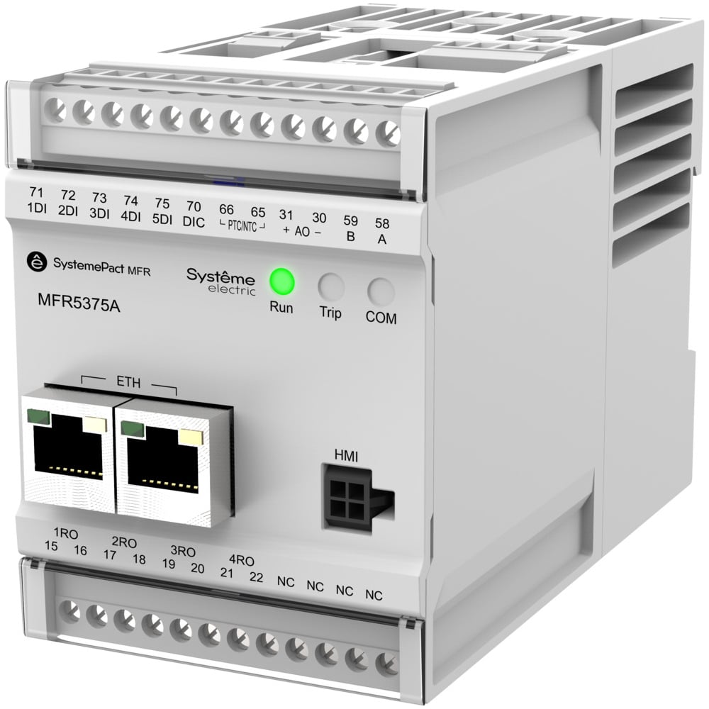 Изображение товара Реле Systeme Electric MFR530 MODBUS-RTU + MODBUS-TCP 25-100A ТТ Ø18ММ 80-270В AC/DC MFR537100A
