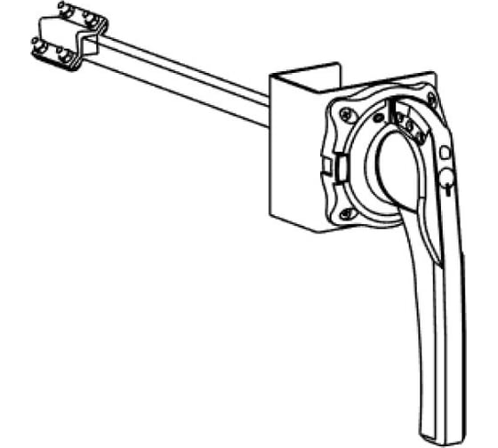 Изображение товара Выносная боковая поворотная красно-желтая рукоятка Systeme Electric для установки фронтально для SD630 SSDERHS15Y0630