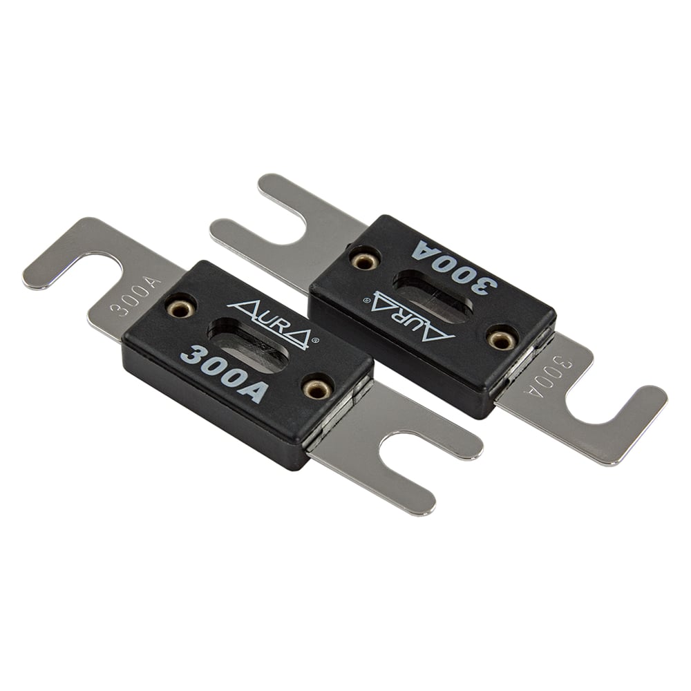 Изображение товара Предохранитель AURA ANL 300A никелированный 2 шт. высокотоковый ленточный