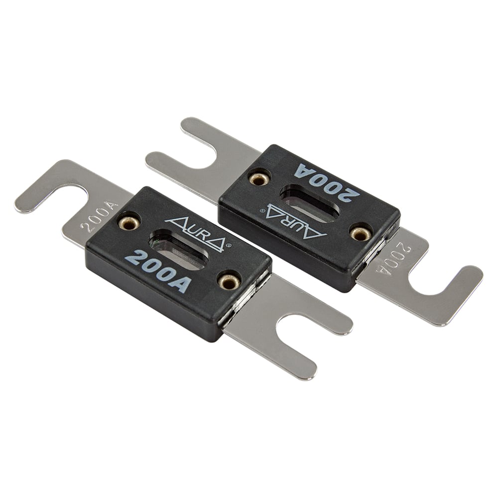 Изображение товара Предохранитель AURA ANL 200A никель 2шт. ленточный защита цепей