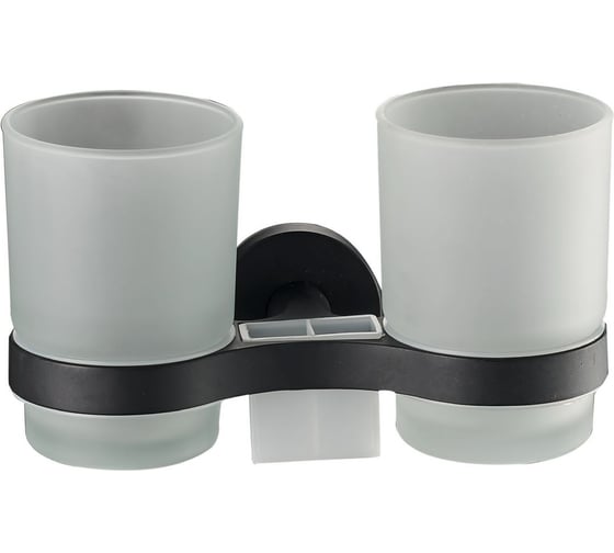 Изображение товара Стакан для зубных щеток D-Lin двойной, черный D212111