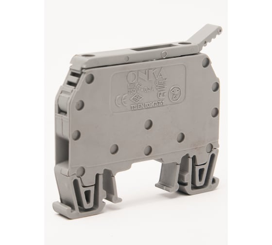 Изображение товара Клемма винтовая ONKA MRK-S 6 LD, 6 кв мм, серый, для предохранителя 5x20 с LED 230V AC 1010313
