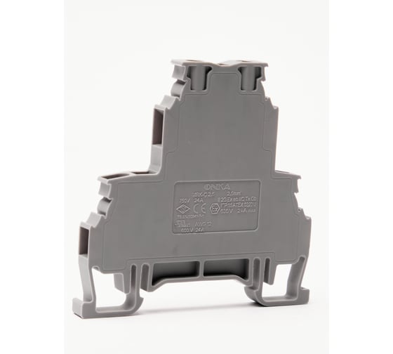 Изображение товара Клемма винтовая ONKA MRK-C 2,5, 2,5 кв мм, серый, два уровня 1010332