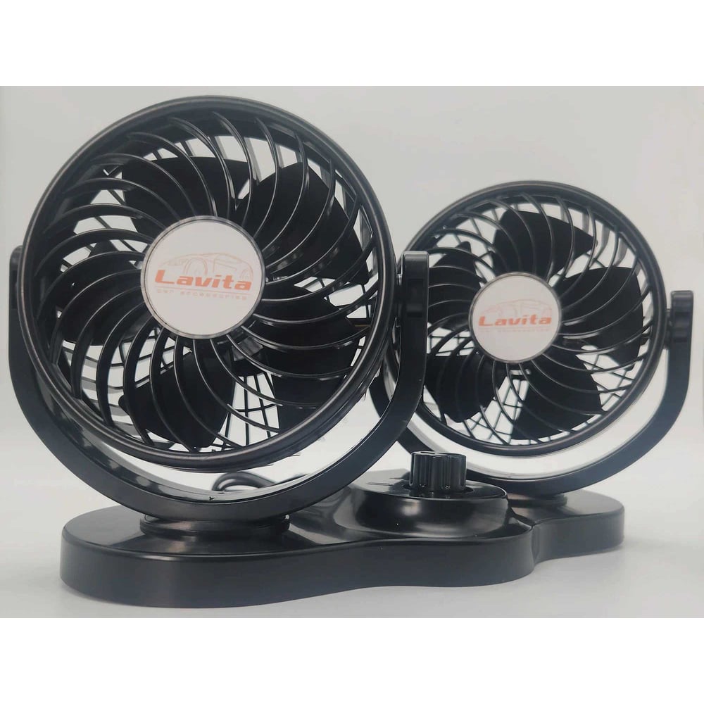 Изображение товара Автомобильный двойной вентилятор LAVITA диаметр 5 дюймов 12В LA 180207