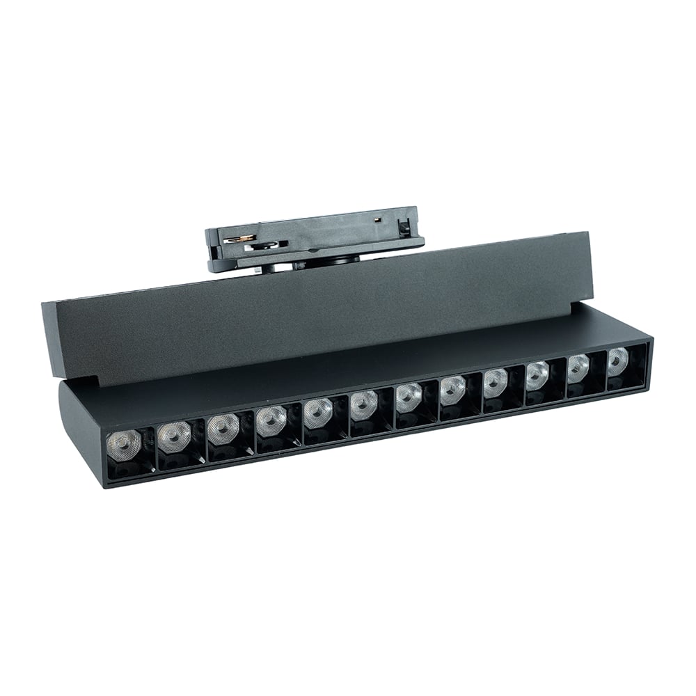 Изображение товара Светильник трековый светодиодный на шинопровод FERON 12W, 1080 Lm, 4000К, 30 градусов, черный, AL139 серия LensFold, 51716 Изображение товара Светильник трековый светодиодный на шинопровод FERON 12W, 1080 Lm, 4000К, 30 градусов, черный, AL139 серия LensFold, 51716