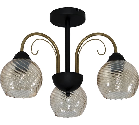 Изображение товара Светильник потолочный ЭЛЕТЕХ Берта 131 черн.муар.зол. (Плафон 8633) НСБ 01-3x60-158 Е27 _ИМ_ 1005405444