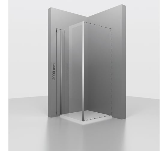 Изображение товара Боковая панель RGW 90*200 Z-050-3 Хром/Прозрачное/6 мм 352205309-11