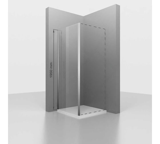 Изображение товара Боковая панель RGW 80*195 Z-050-2 хром/Матовое/6 мм 352205208-21